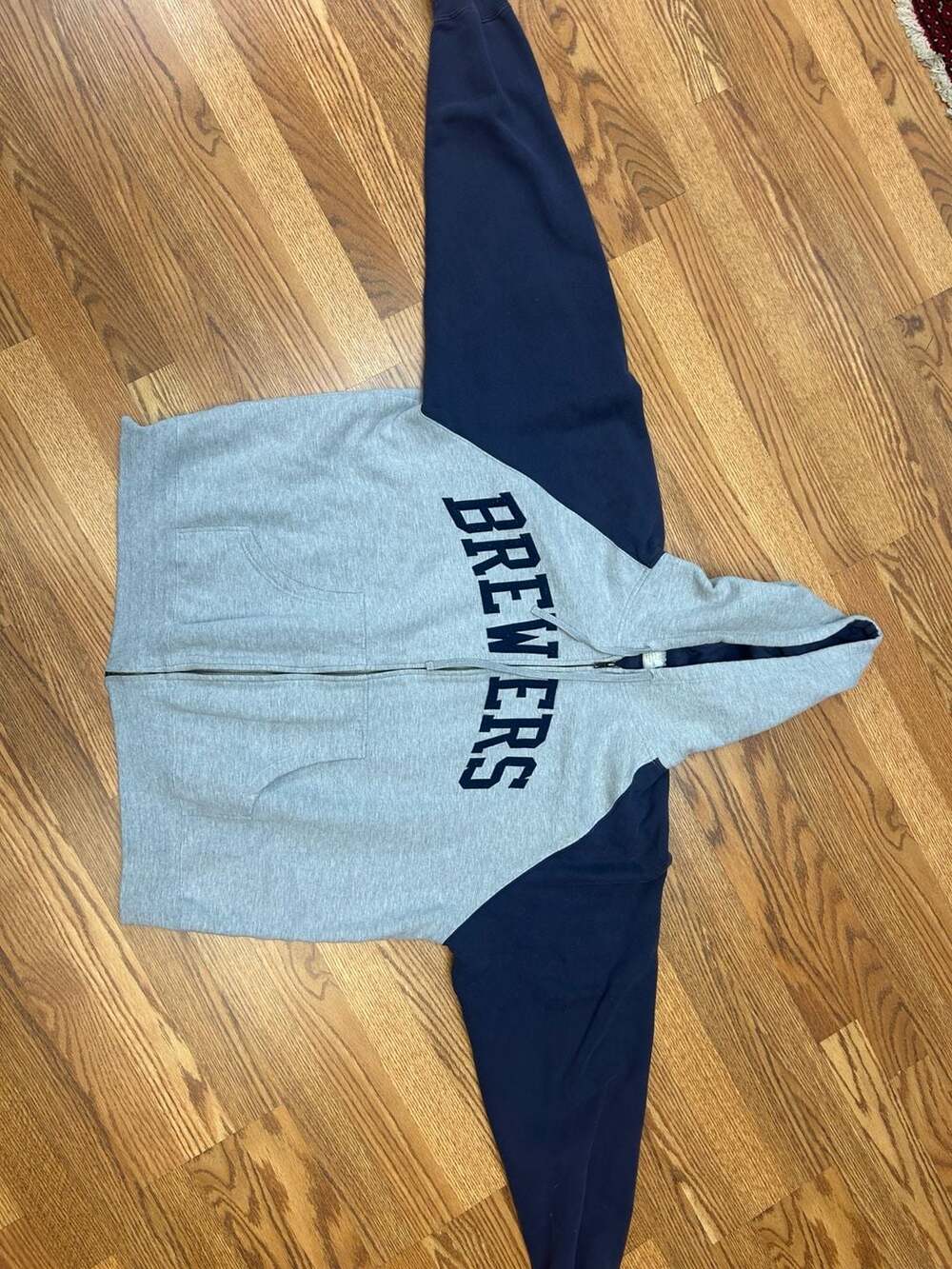Y2K vintage Milwaukee brewers  sweatshirt zipper up
